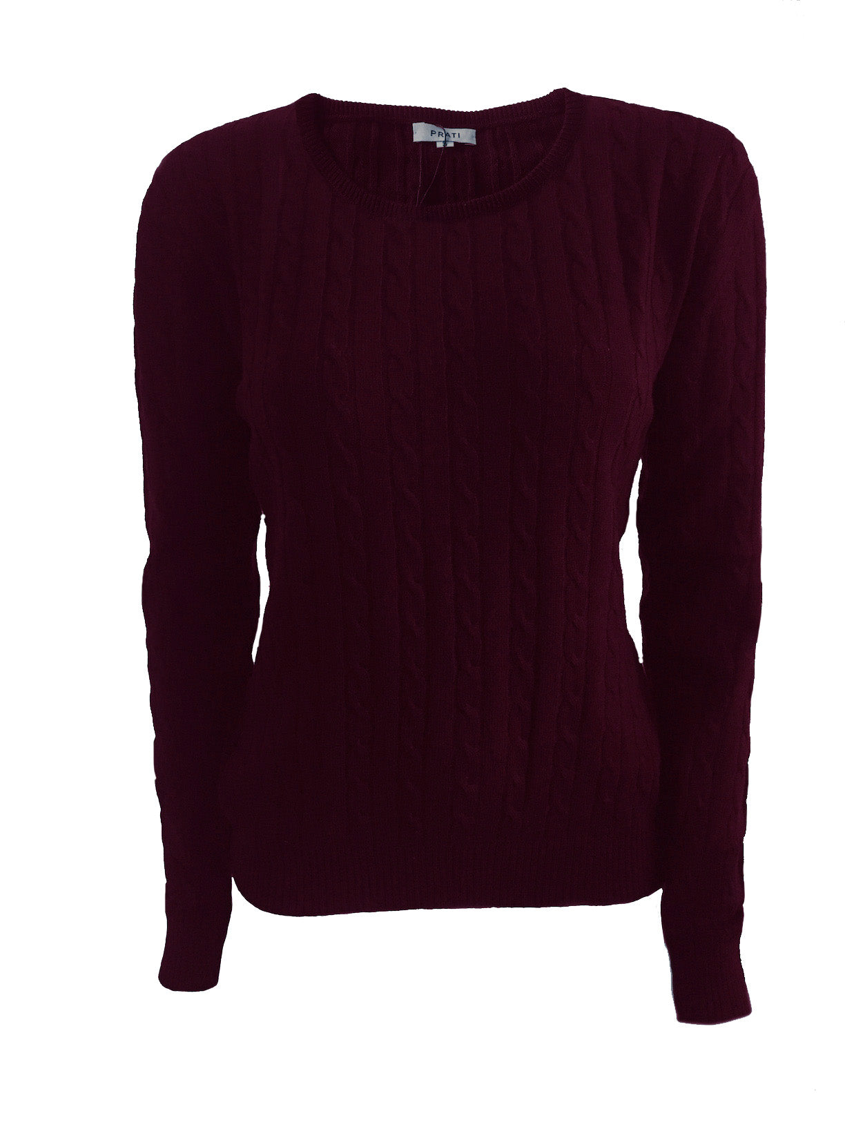 Cashmere cable sweater bordeaux