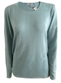 Cashmere Silk crew neck sweater havana blue