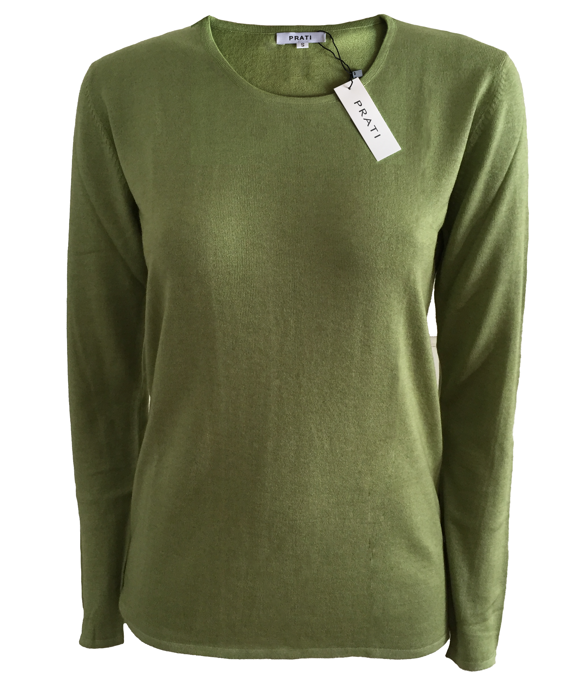 Cashmere Silk crew neck sweater palm green