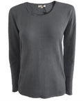 Cashmere Silk crew neck sweater charcoal grey