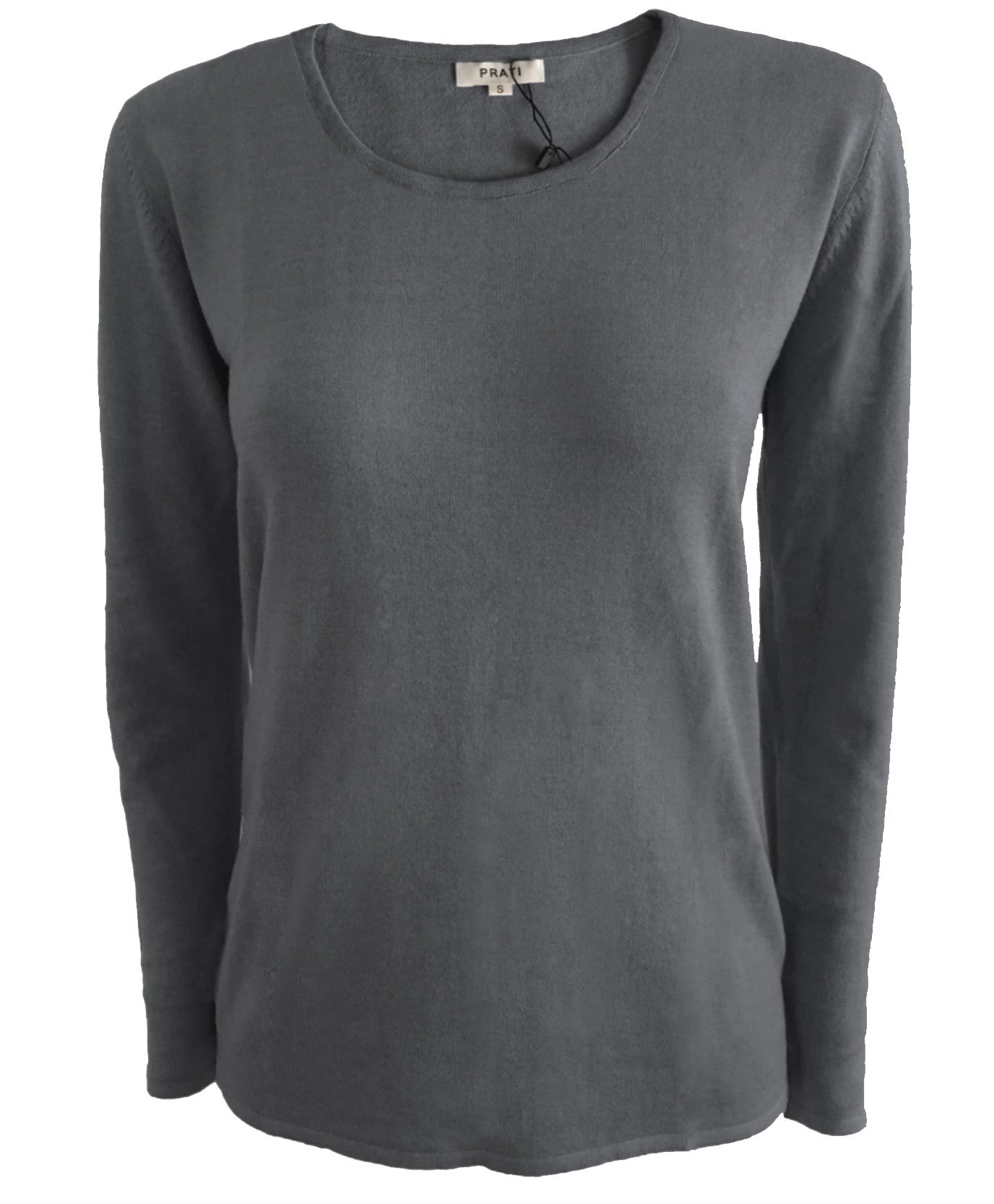 Cashmere Silk crew neck sweater charcoal grey