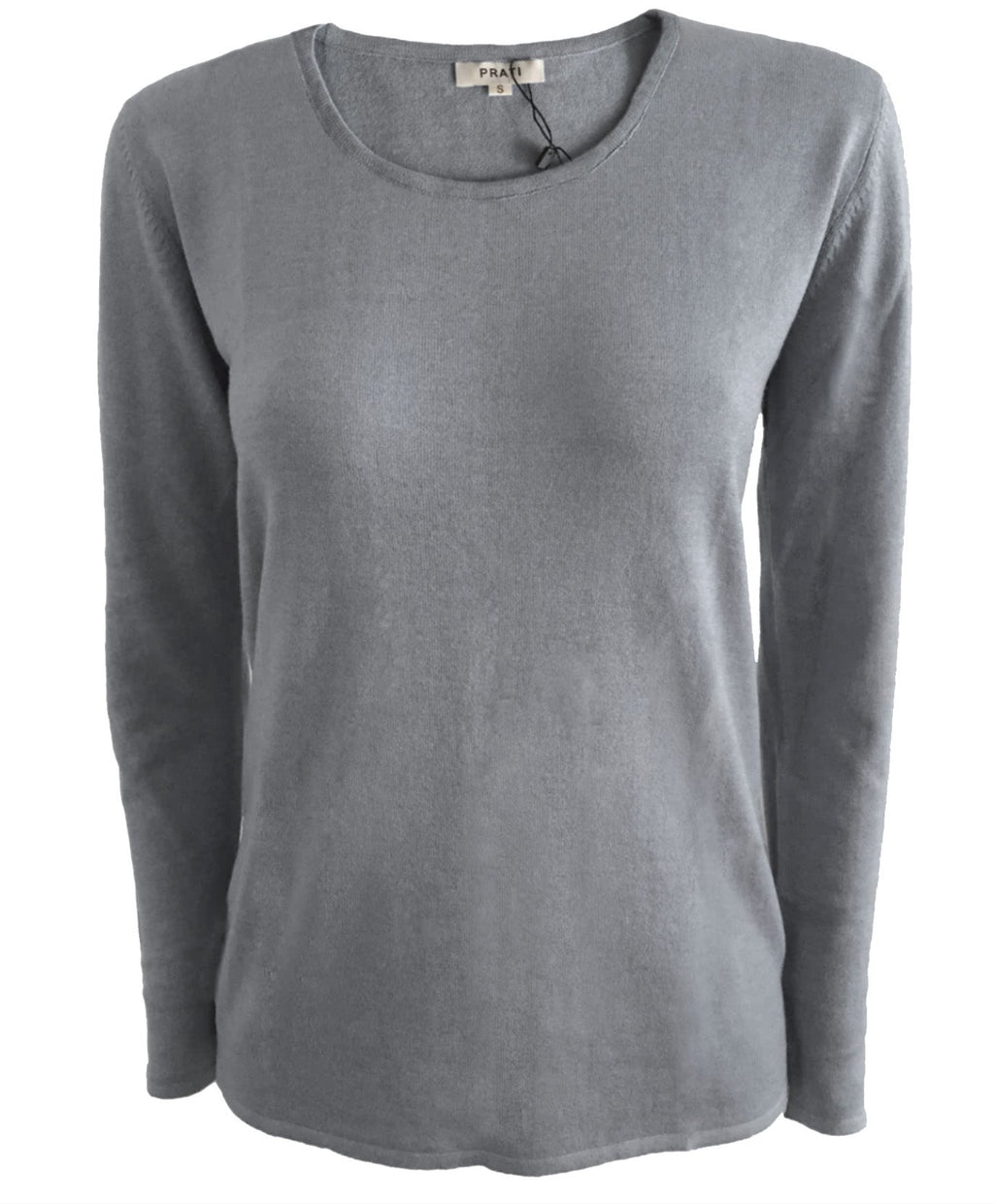 Cashmere Silk crew neck sweater pearl grey