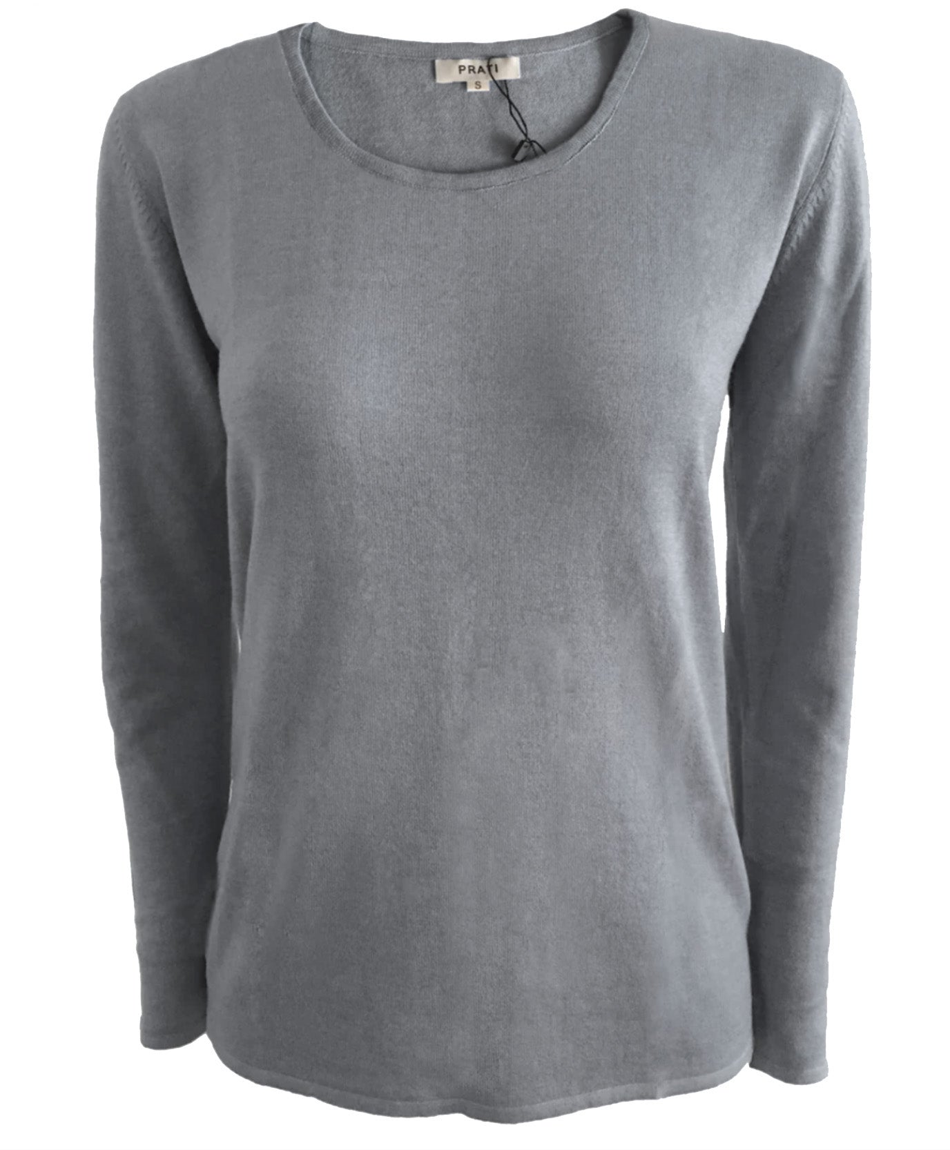 Cashmere Silk crew neck sweater pearl grey