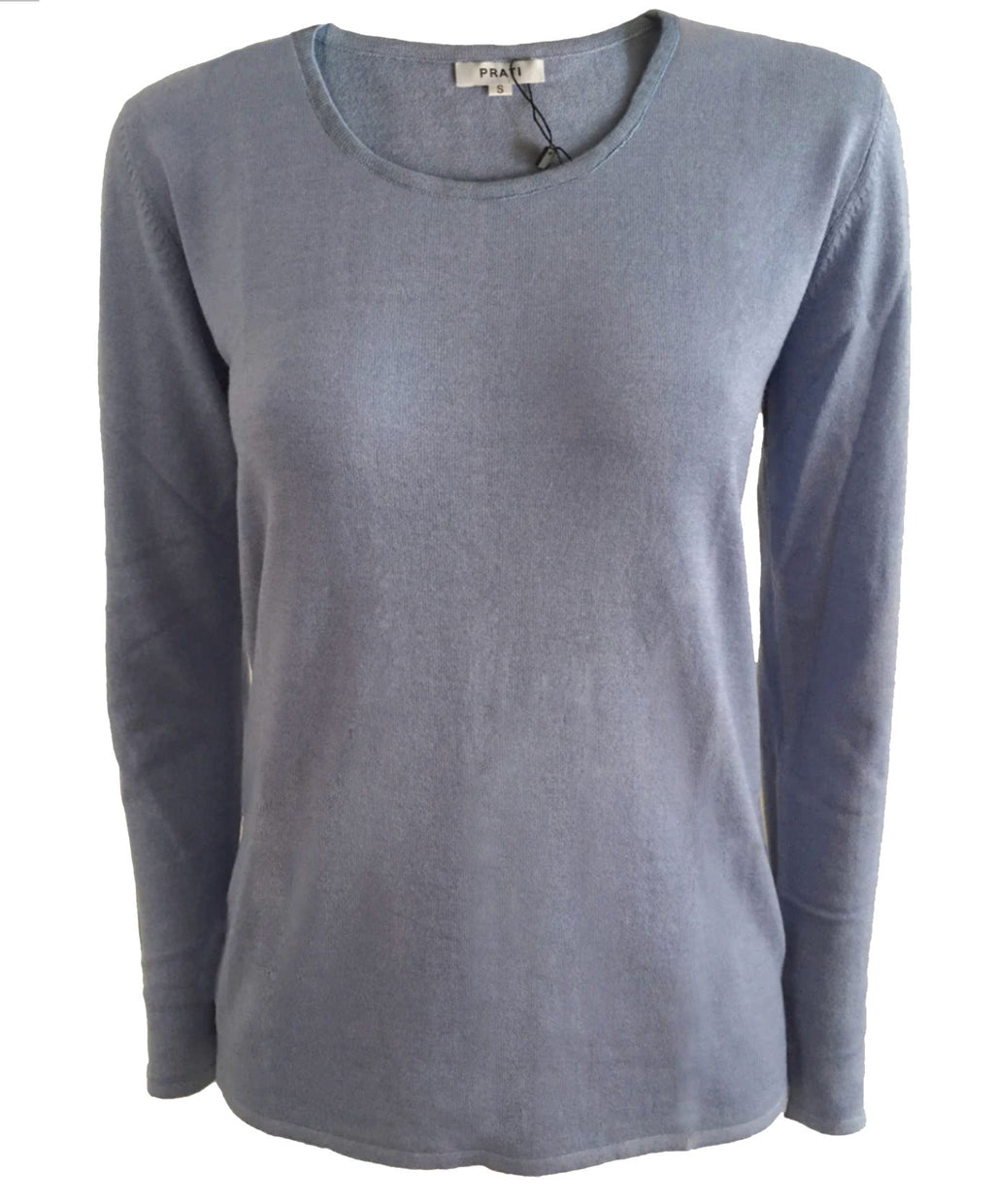 Cashmere Silk crew neck sweater caribean blue