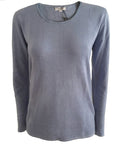 Cashmere Silk crew neck sweater caribean blue