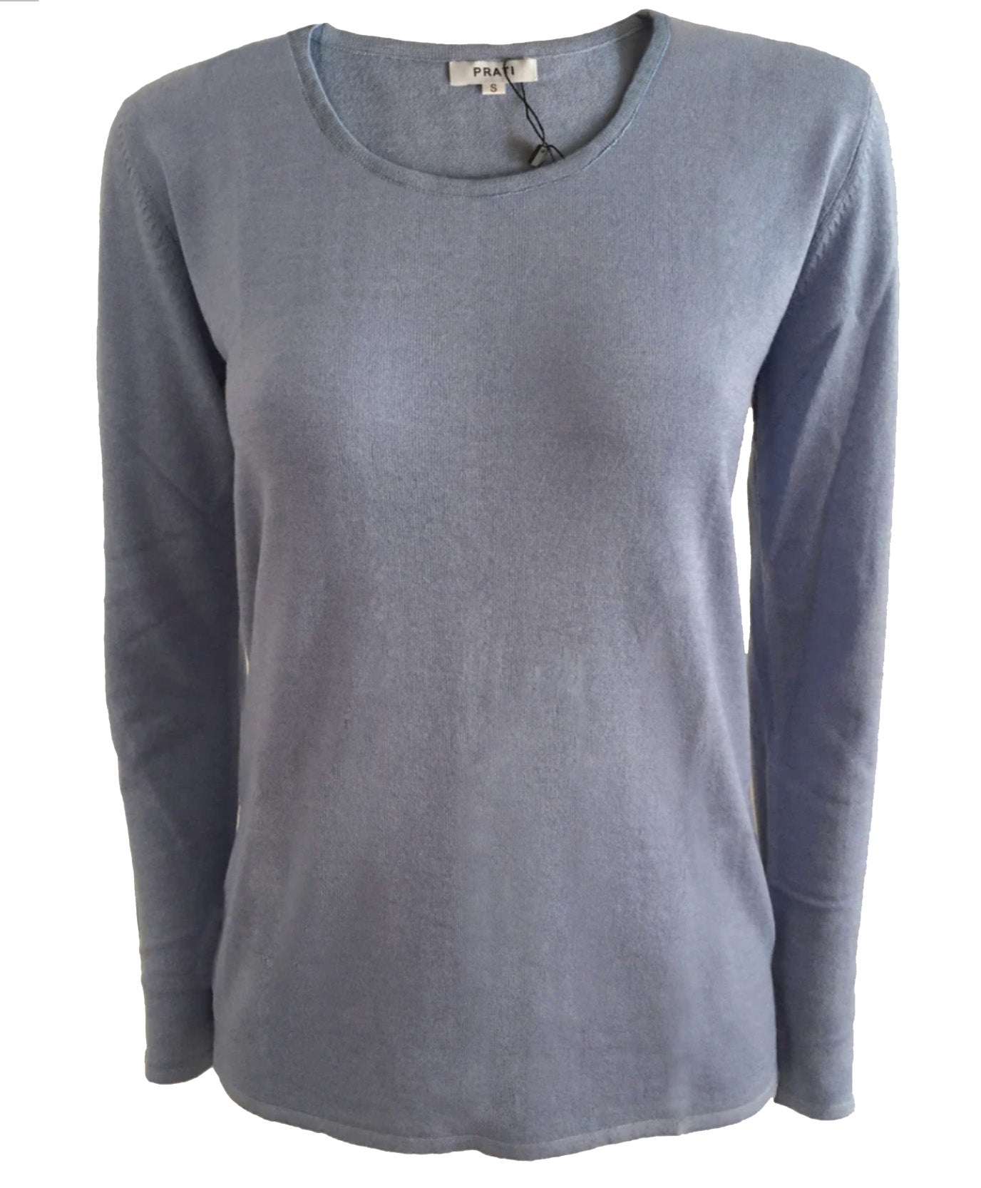 Cashmere Silk crew neck sweater caribean blue