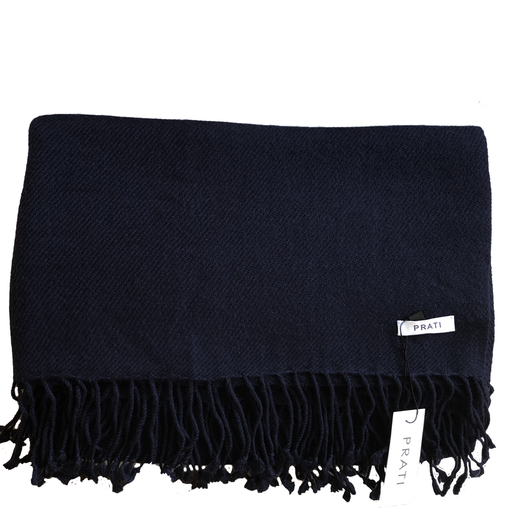 Cashmere scarf with fringes black