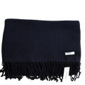 Cashmere scarf with fringes black