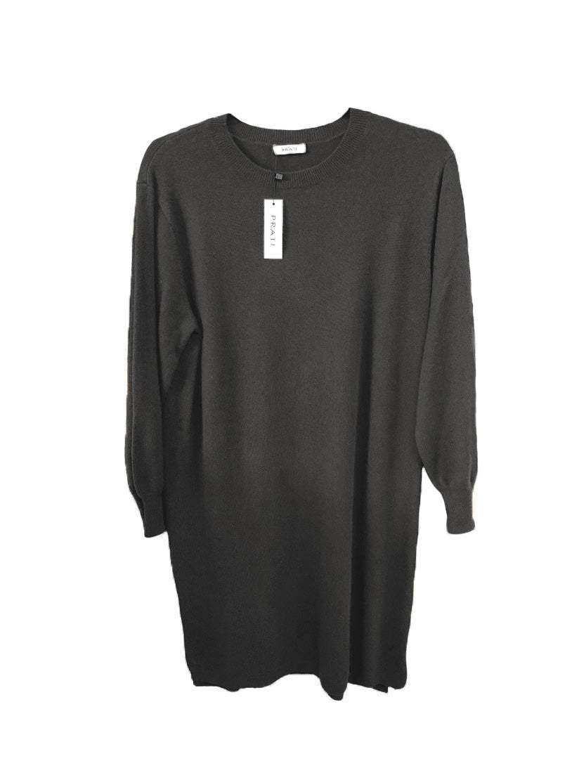 Cashmere crew neck dress camel