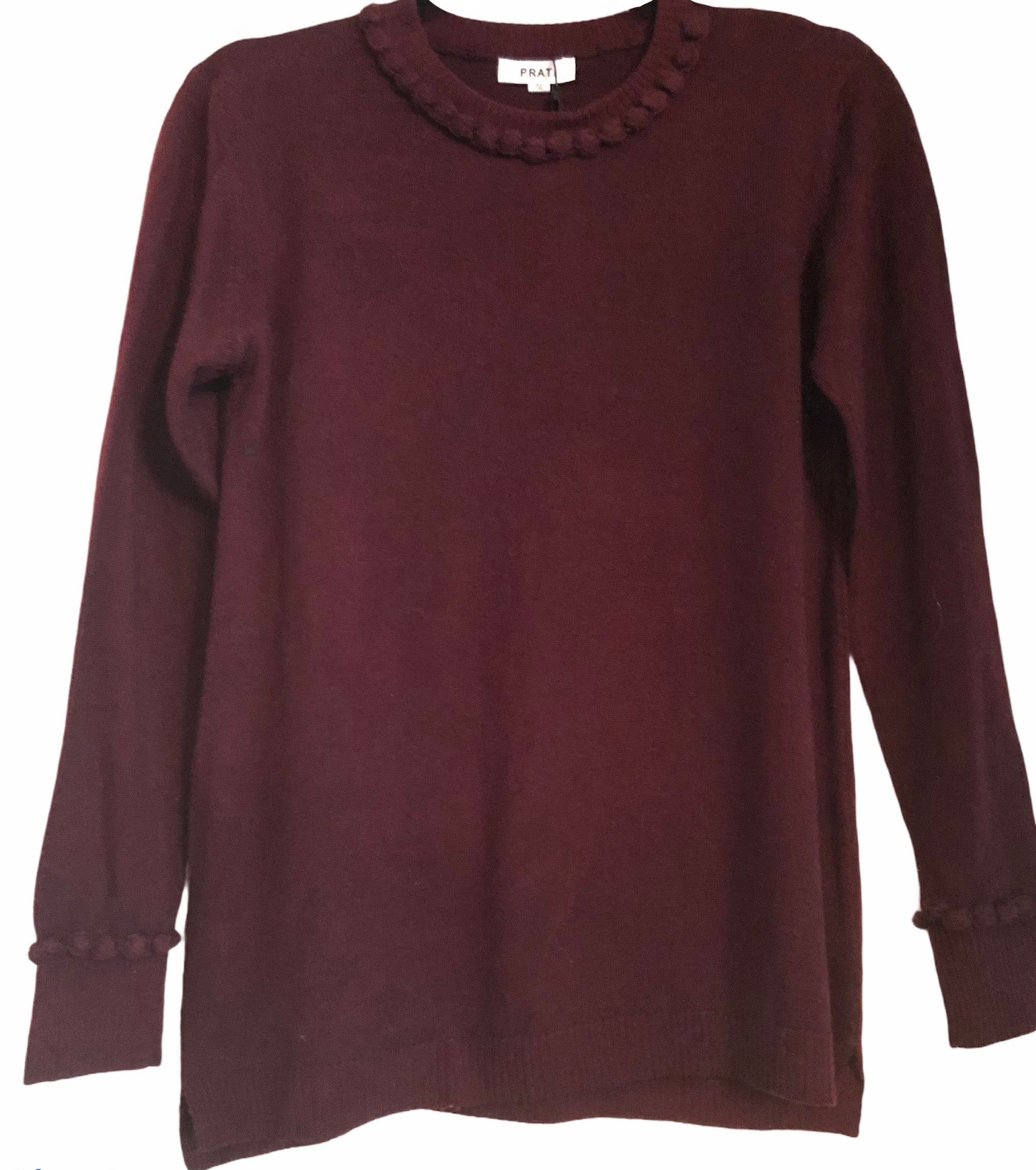 Cashmere pom pom sweater black