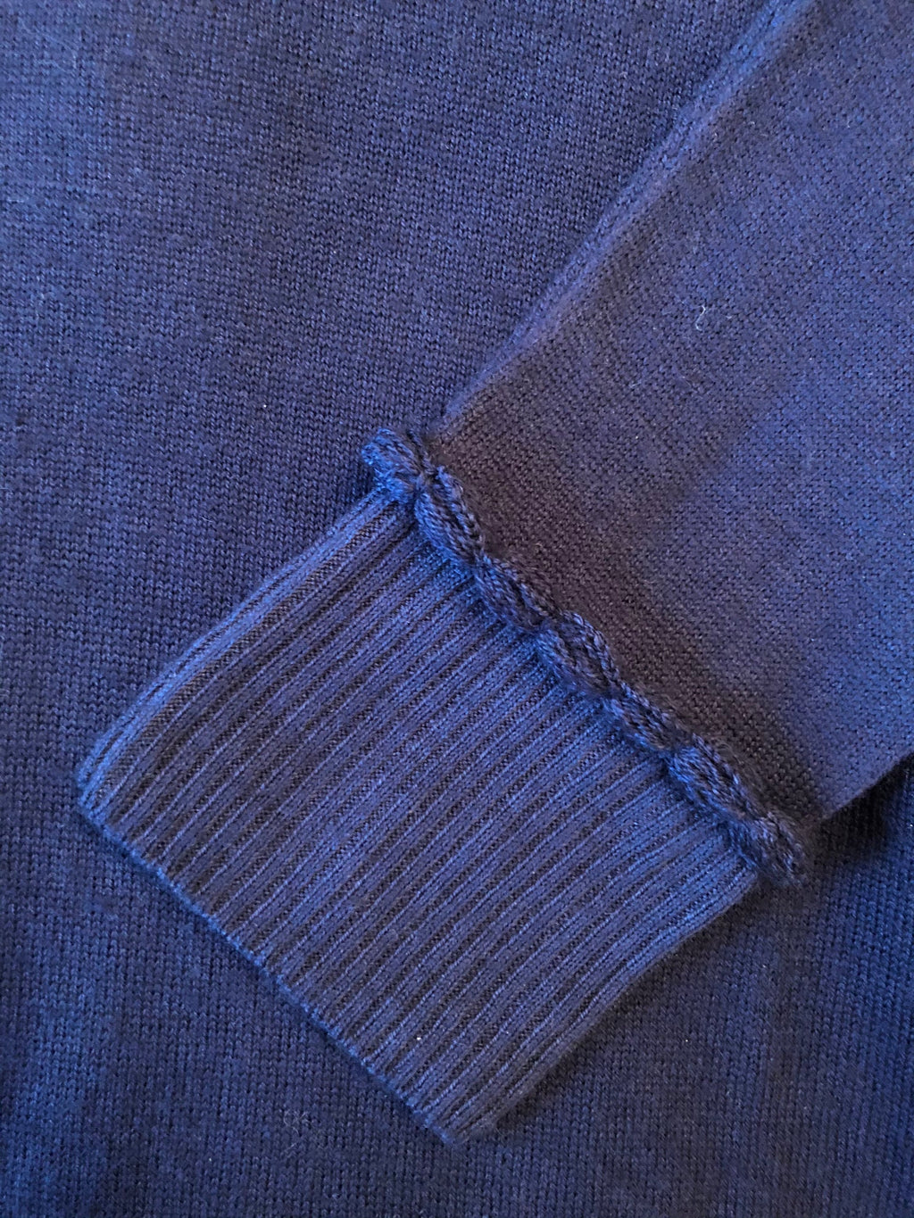 Cashmere pom pom sweater navy