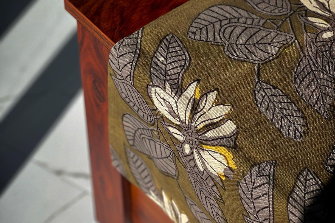 Pond of Corbett Table Runner | Hand Block Printed Cotton (33x214 cm)