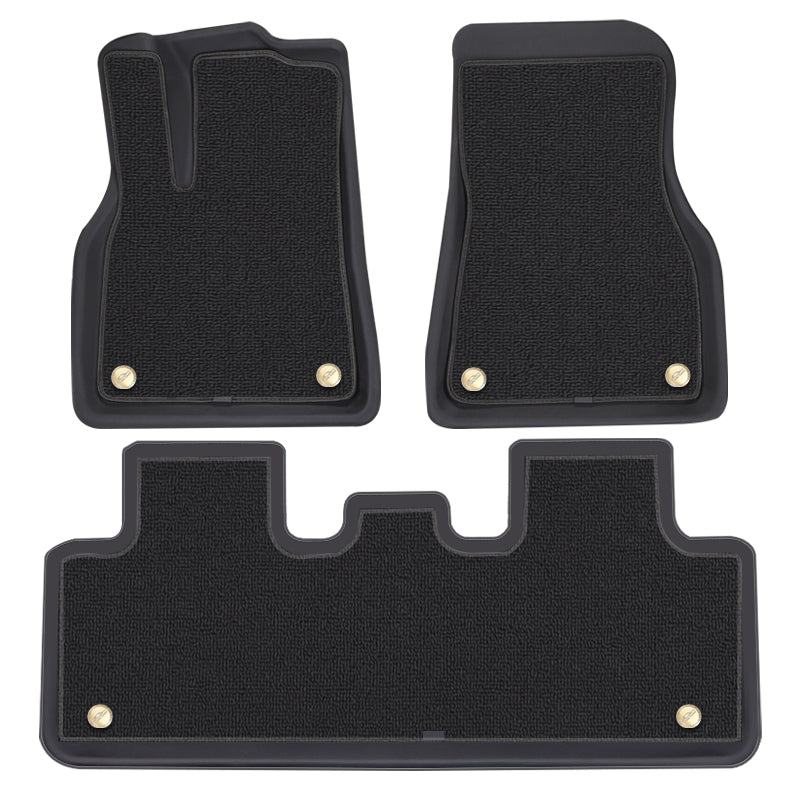 SUPERTILBUD! 3D/XPE+Carpet matter foran og bak for Model Y 2021-2024
