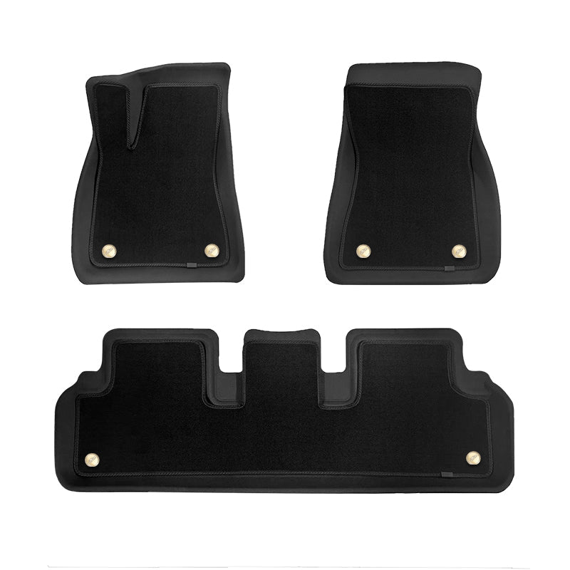 SUPERTILBUD! 3D/XPE+Carpet matter foran og bak for Model 3 2018-2024+
