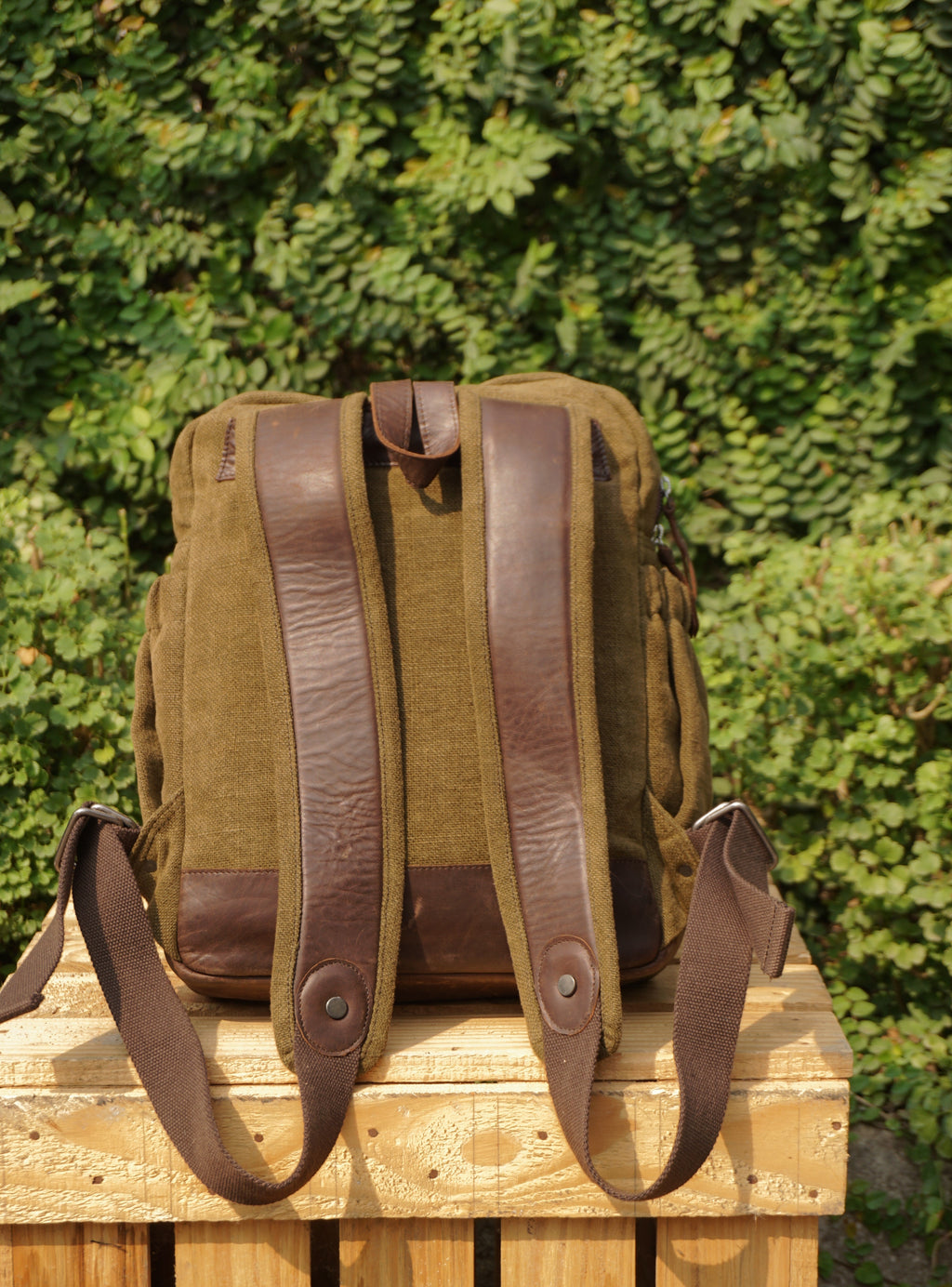 The Awkward Cousin | Handcrafted Jute & Upcycled Leather Backpack