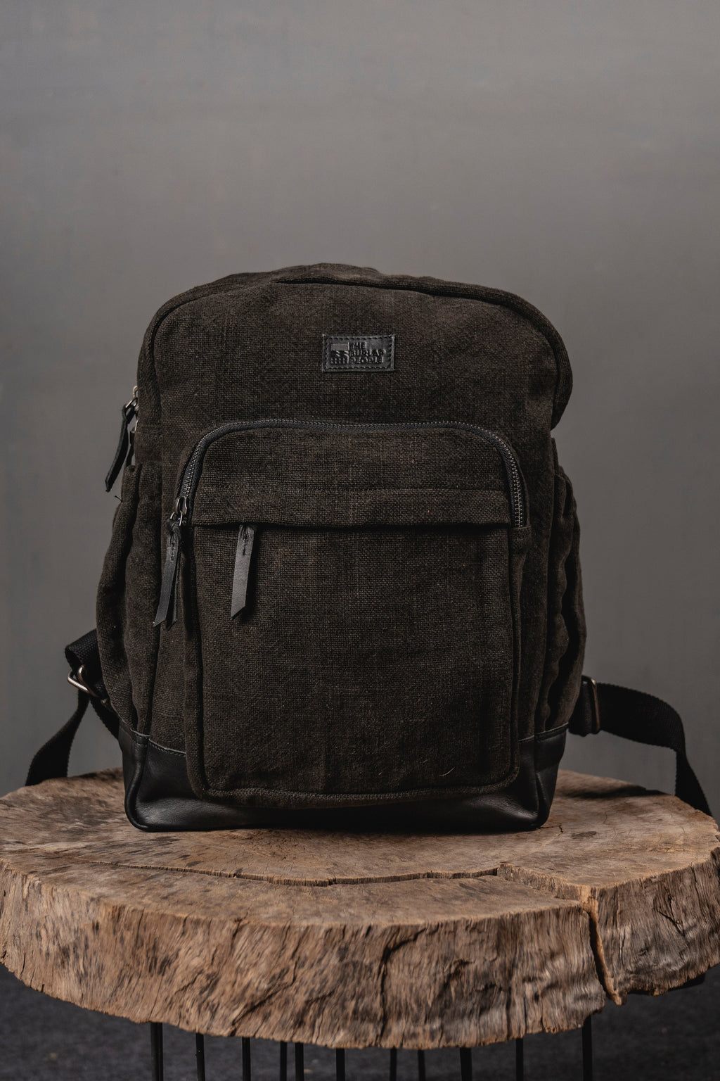 The Awkward Cousin | Handcrafted Jute & Upcycled Leather Backpack