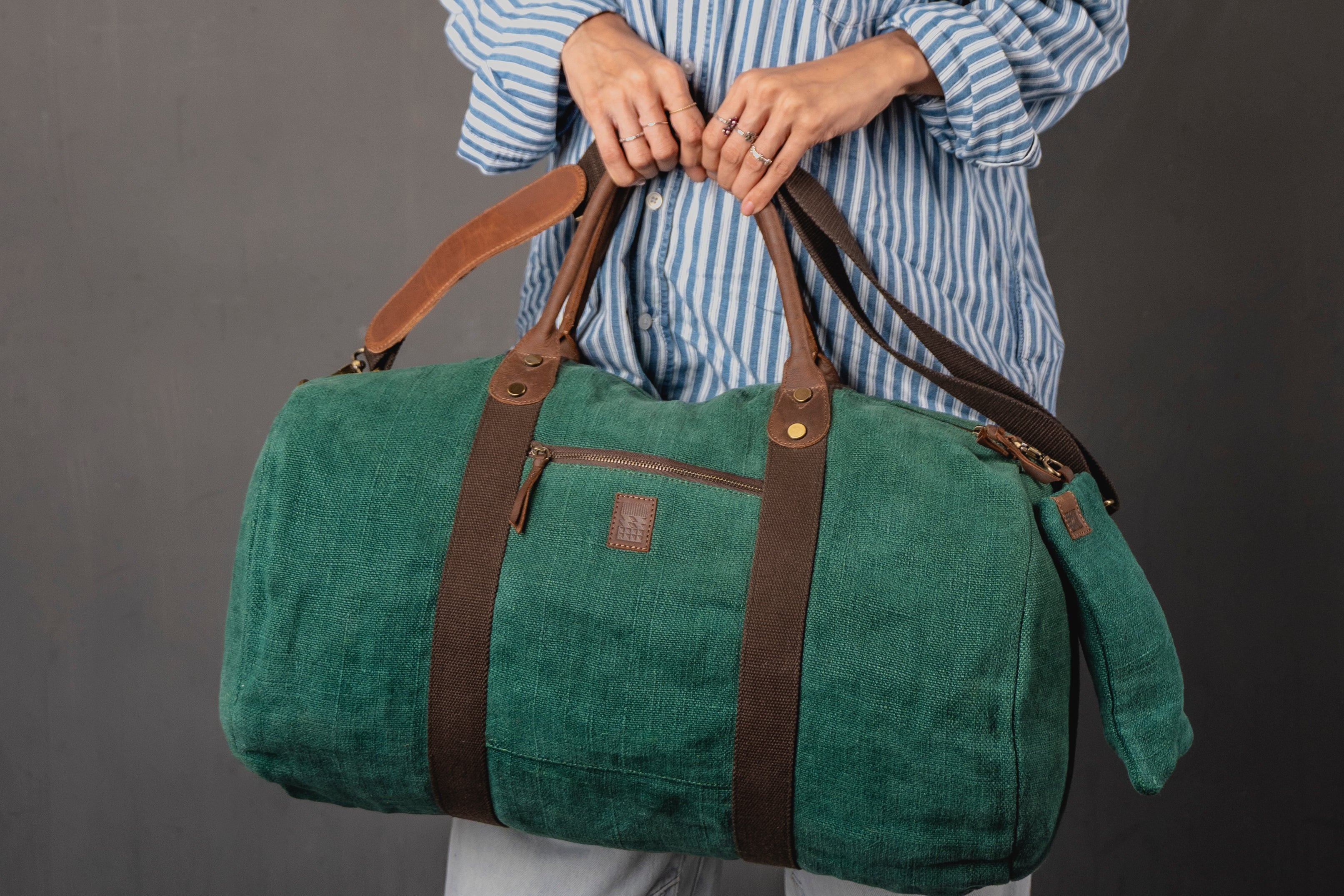 The Original Duffel Bag | Handcrafted Burlap Travel Bag
