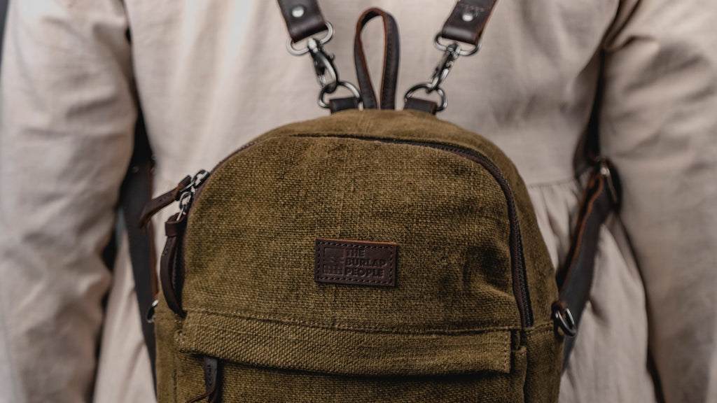 The Lil Sister Backpack | Sustainable 2-in-1 Jute Bag
