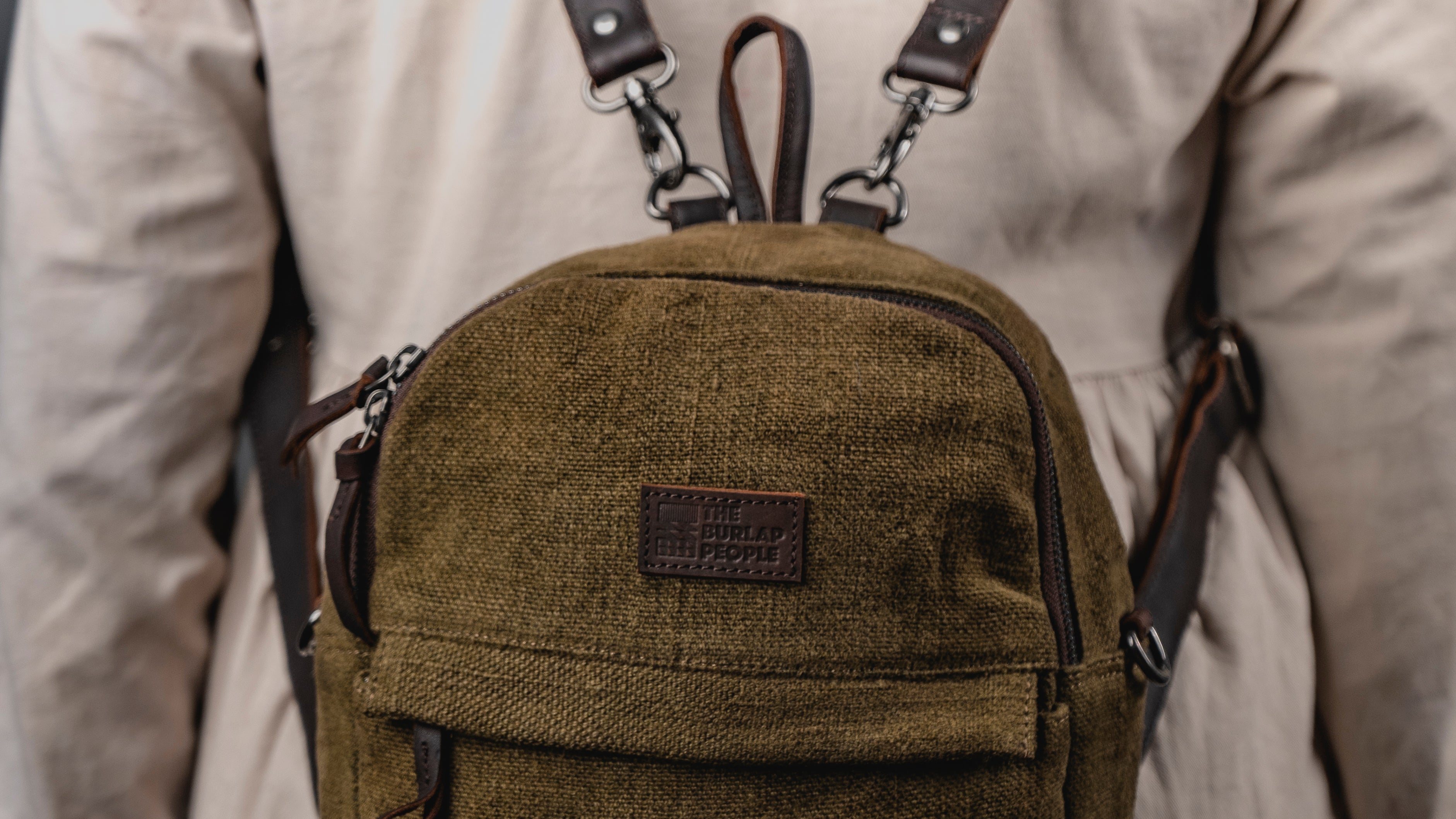 The Lil Sister Backpack | Sustainable 2-in-1 Jute Bag