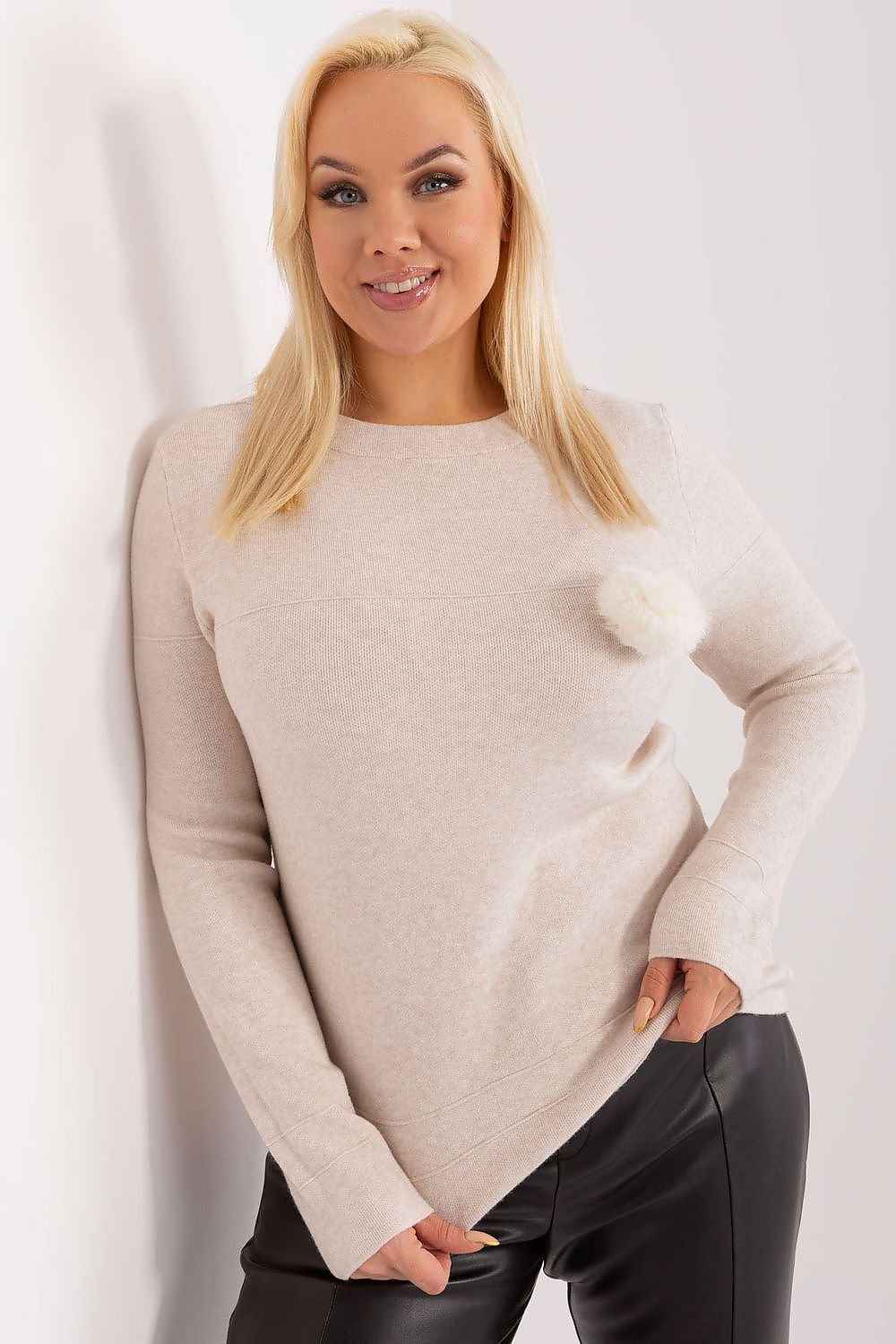 Rundhalsen Jumper plus size