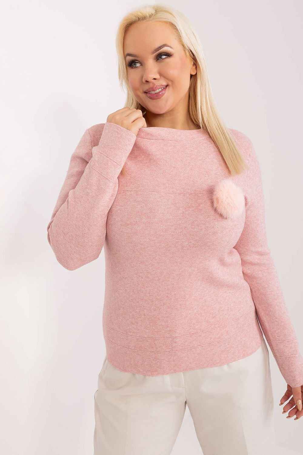 Rundhalsen Jumper plus size