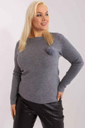 Rundhalsen Jumper plus size