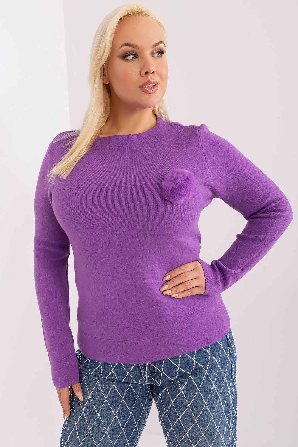 Rundhalsen Jumper plus size