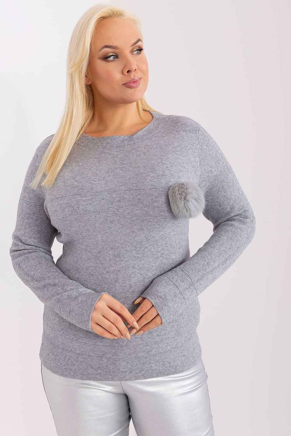 Rundhalsen Jumper plus size