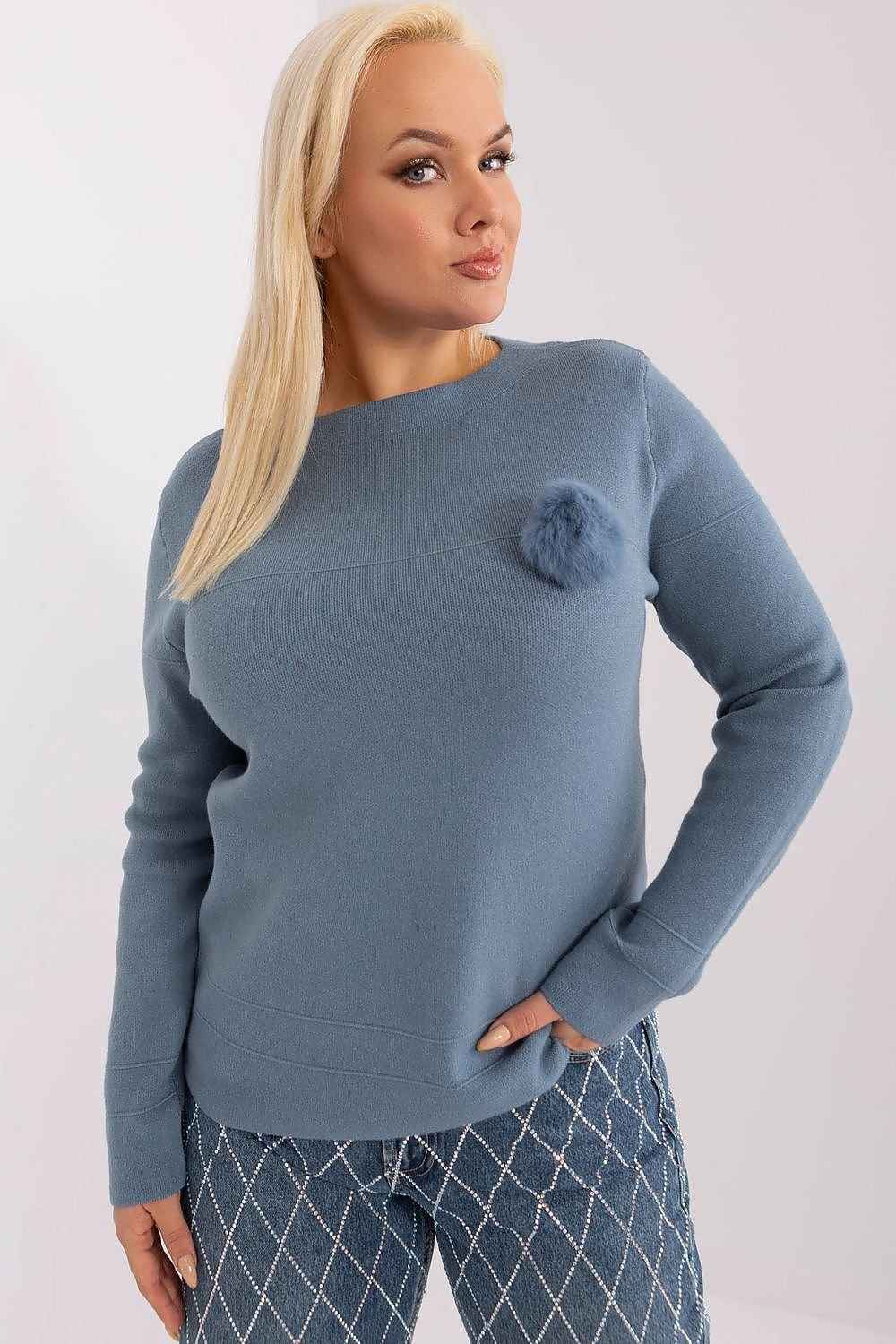 Rundhalsen Jumper plus size