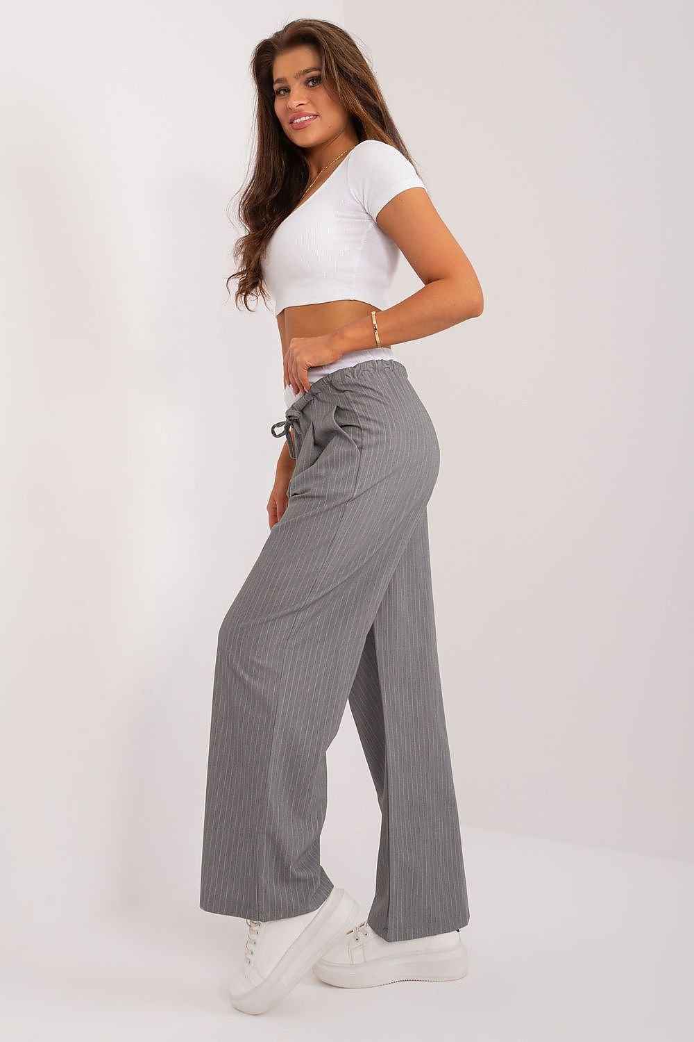 Elegante stripete Palazzo-bukser fra Italy Moda