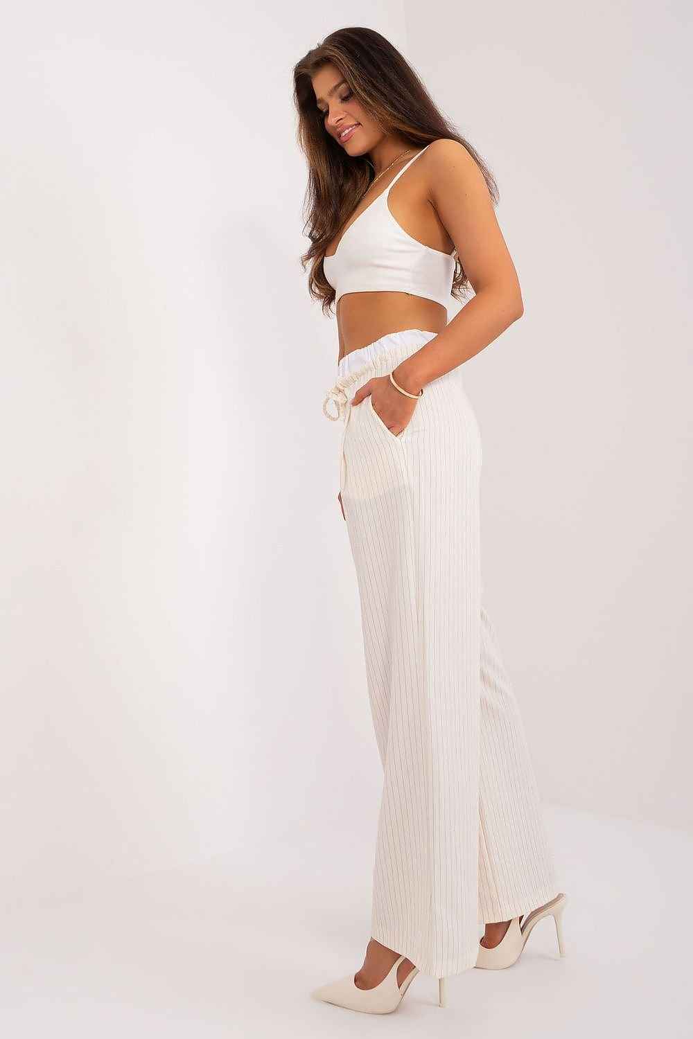 Elegante stripete Palazzo-bukser fra Italy Moda