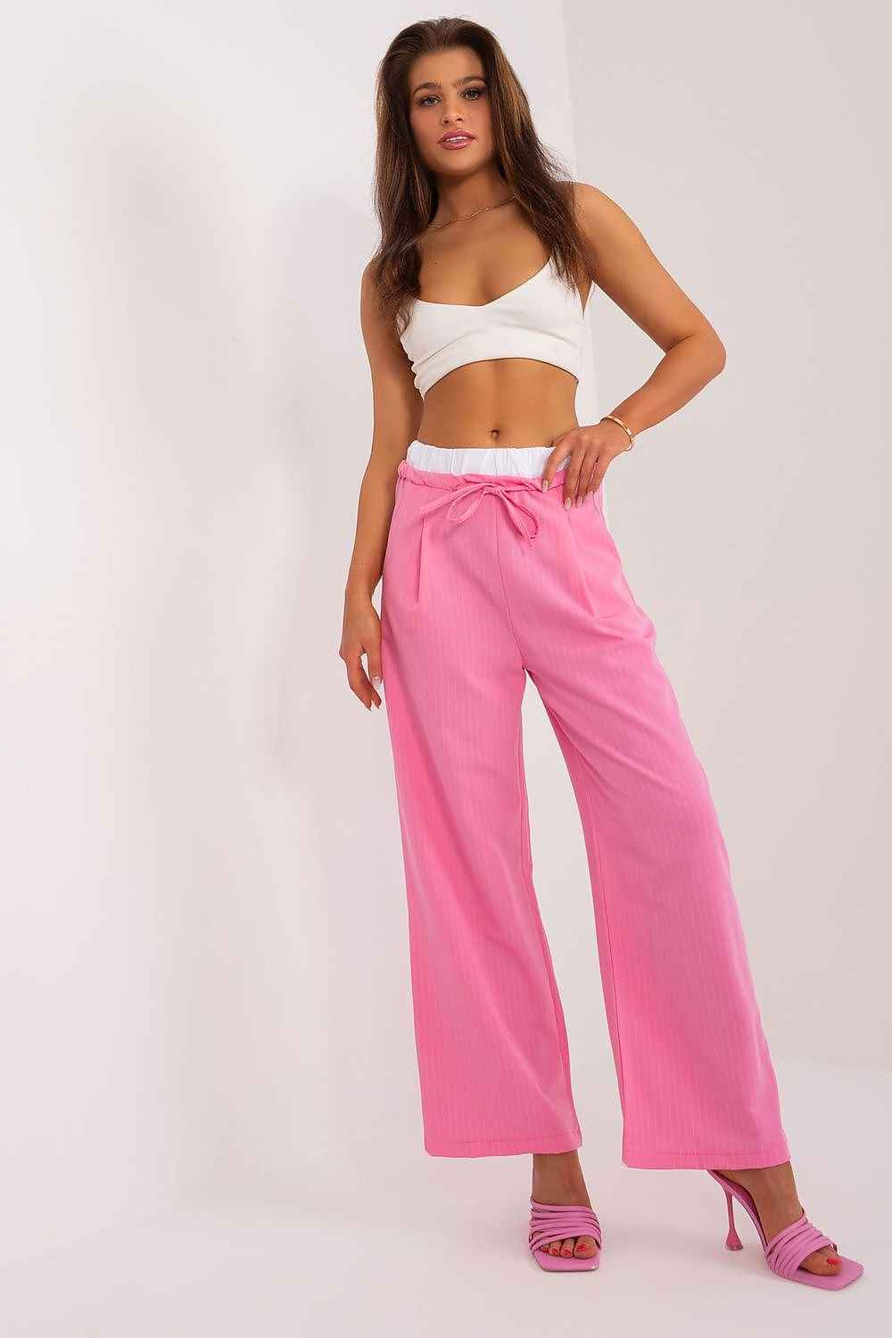 Elegante stripete Palazzo-bukser fra Italy Moda
