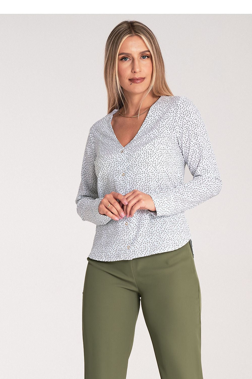 Heart Neck Long sleeve shirt Figl