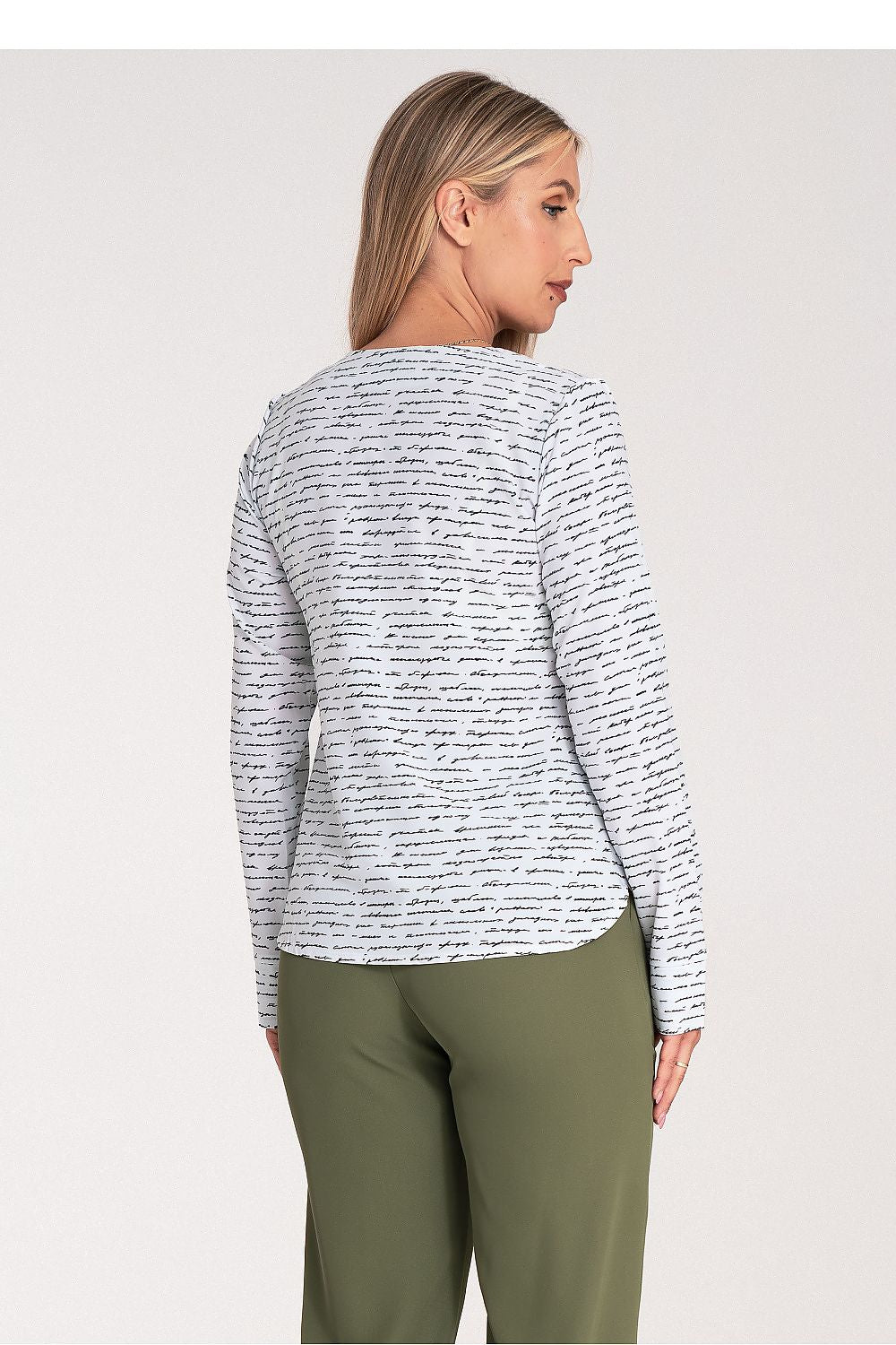 Heart Neck Long sleeve shirt Figl