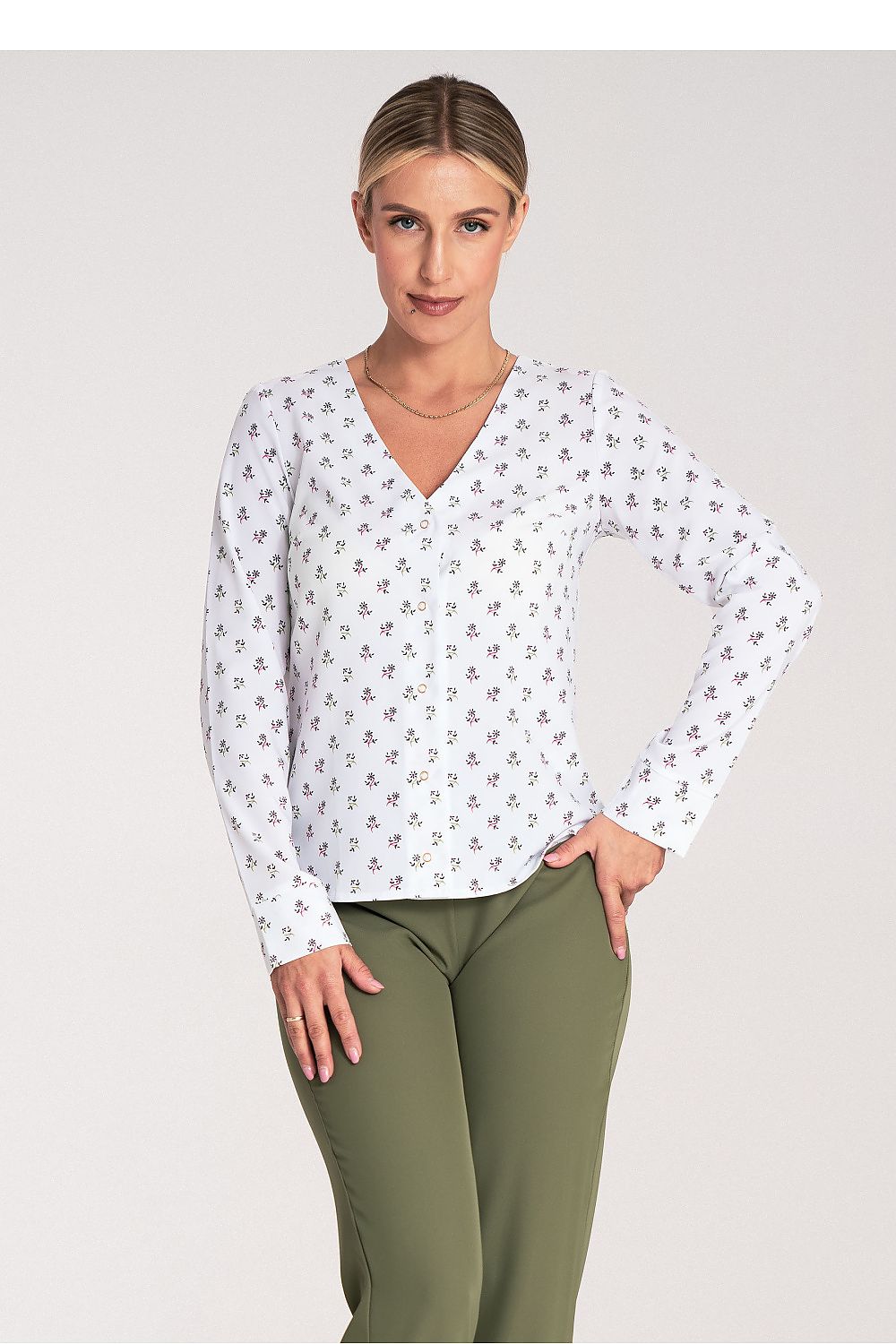 Heart Neck Long sleeve shirt Figl