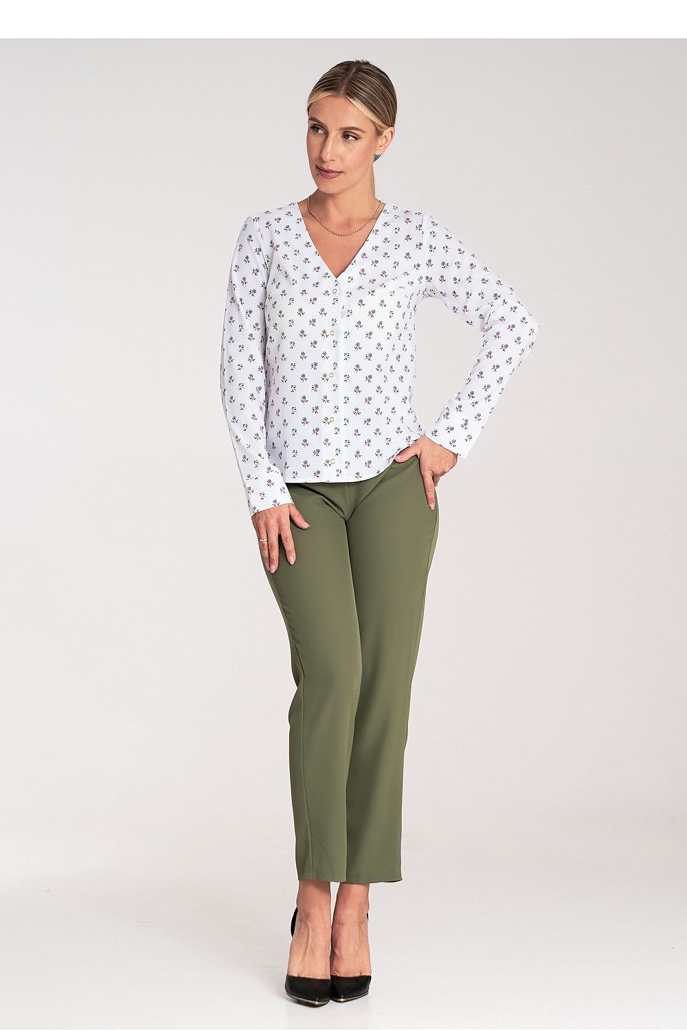 Heart Neck Long sleeve shirt Figl
