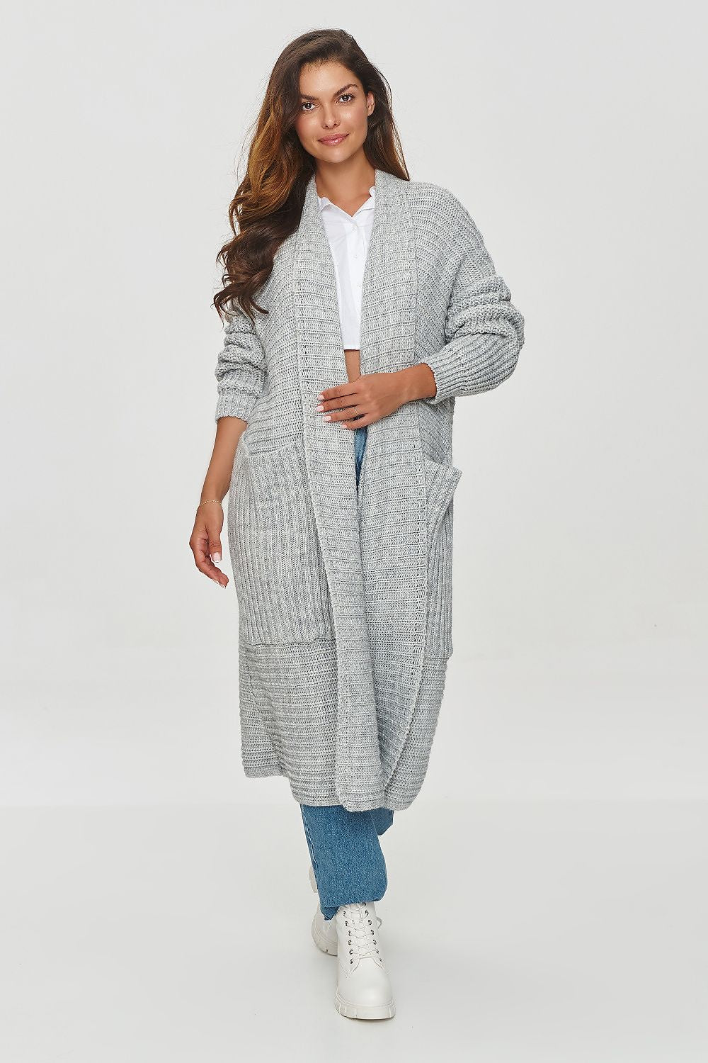 Lang-Cardigan Makadamia
