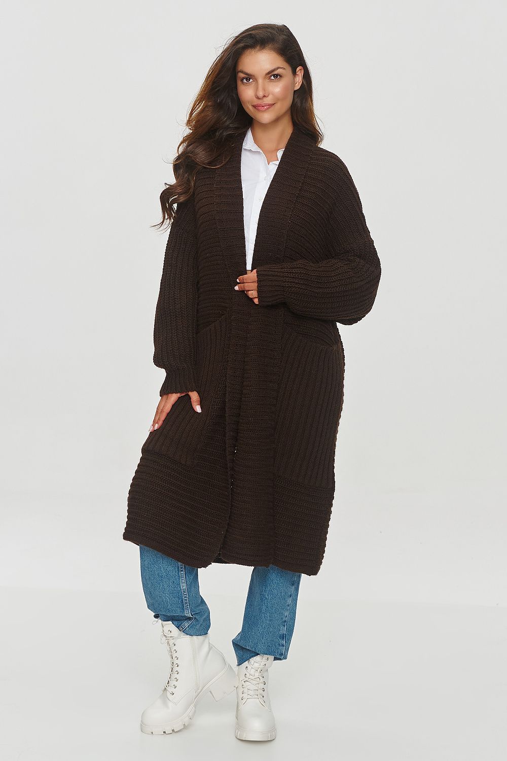 Lang-Cardigan Makadamia
