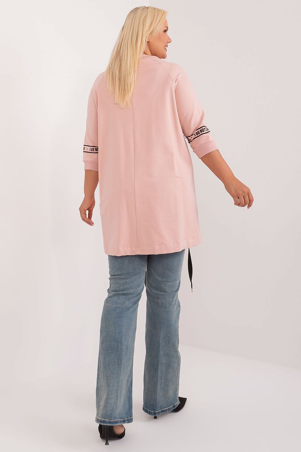 Asymmetriske Plus size bluse - 3/4-Ermet- Relevance