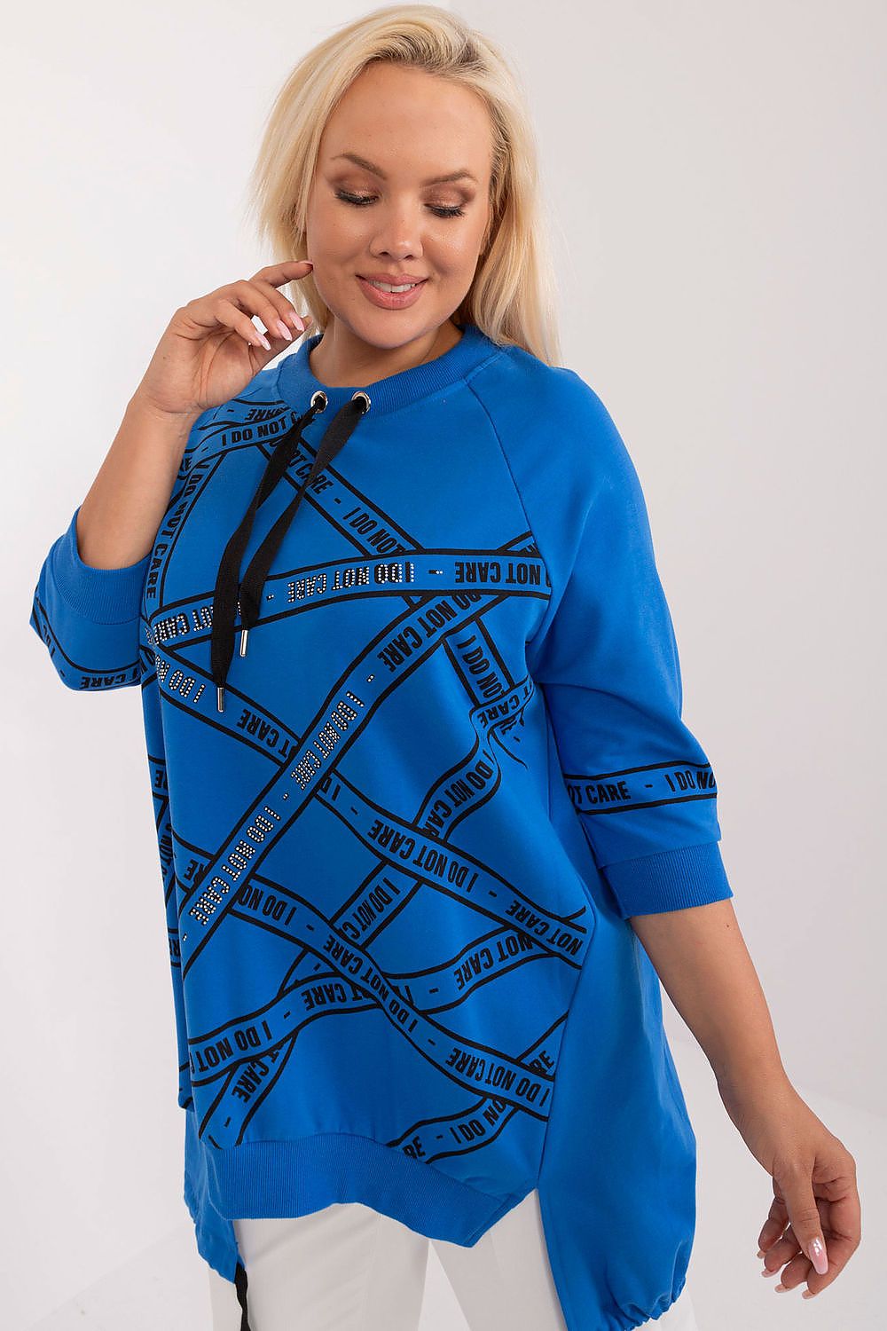 Asymmetriske Plus size bluse - 3/4-Ermet- Relevance