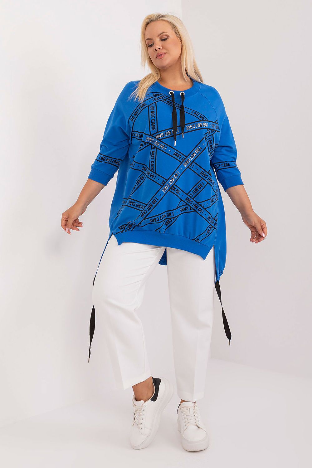 Asymmetriske Plus size bluse - 3/4-Ermet- Relevance