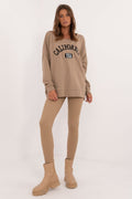 Casual Sett med Lang Sweatshirt og Ribbestrikkede Leggings - FP