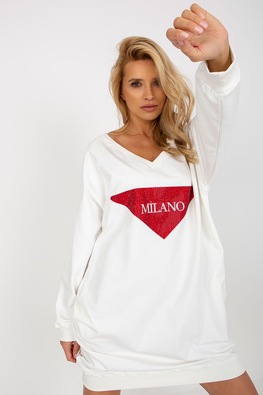 Lang Genser med Jet Stones og Print FP