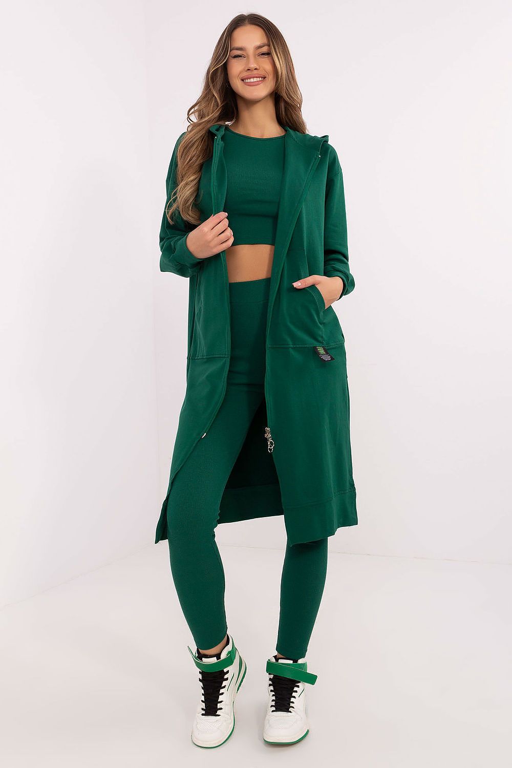 Tredelt Sett med Hettejakke, Topp og Leggings - FP