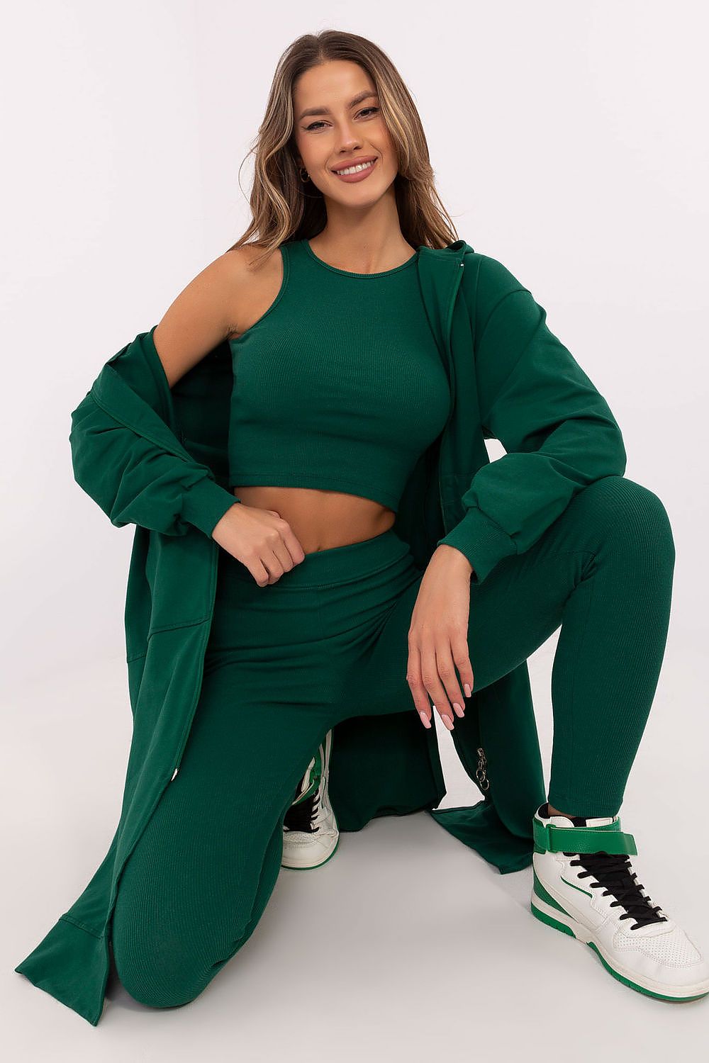Tredelt Sett med Hettejakke, Topp og Leggings - FP