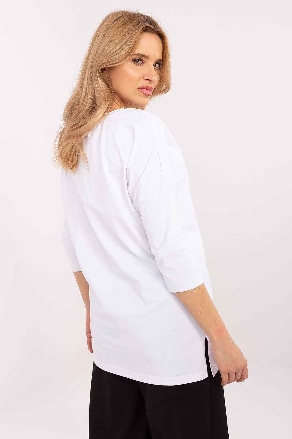Lang bluse til dame med dyretrykk
