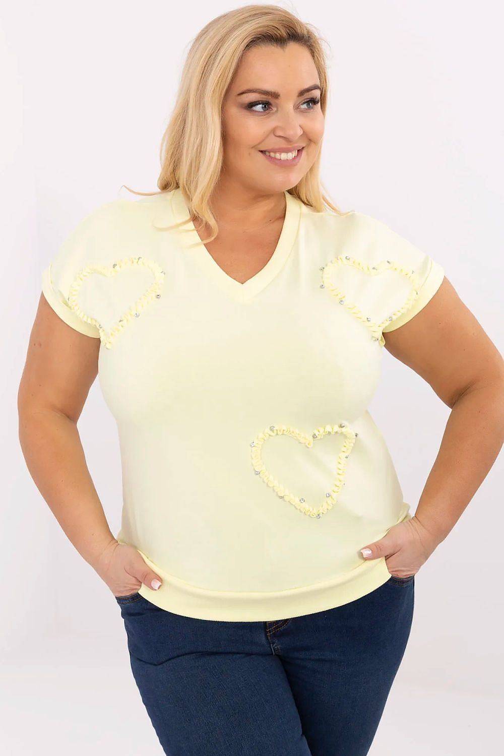 Hjerte Plus size bluse - Relevance