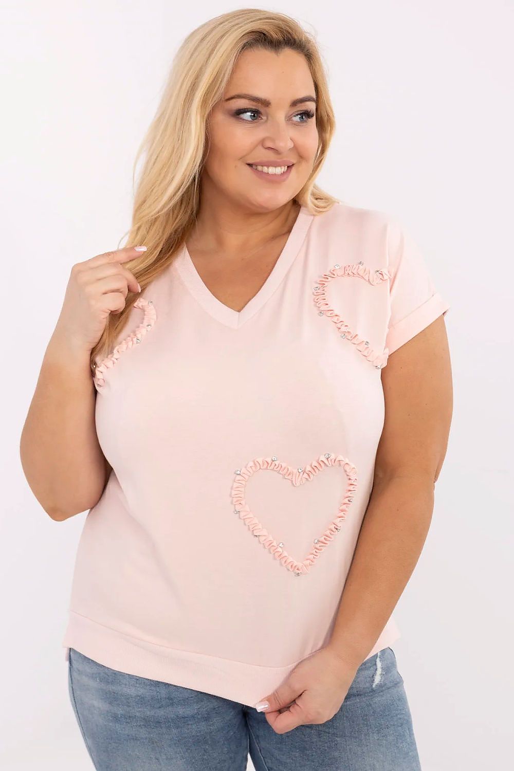 Hjerte Plus size bluse - Relevance