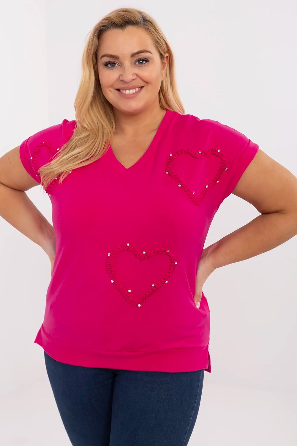 Hjerte Plus size bluse - Relevance
