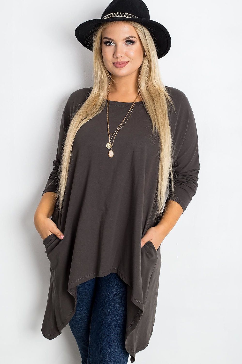 Plus size long cut Tunic Relevance